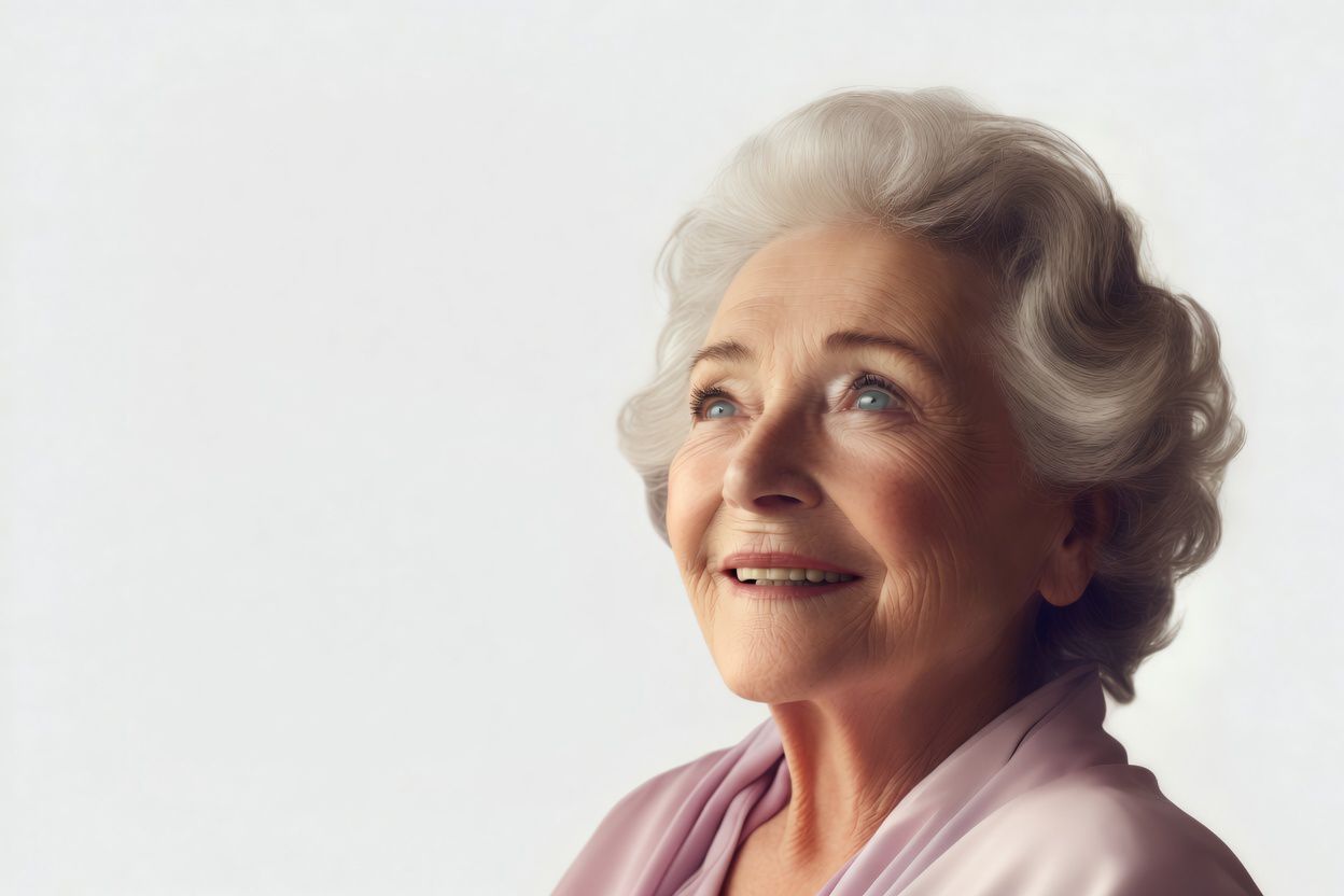A senior smiling, cared for at home by Abella Care Services